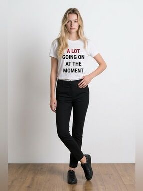 Old Navy White Tee with Red and Black Print | Taylor Swift  | 100% Cotton